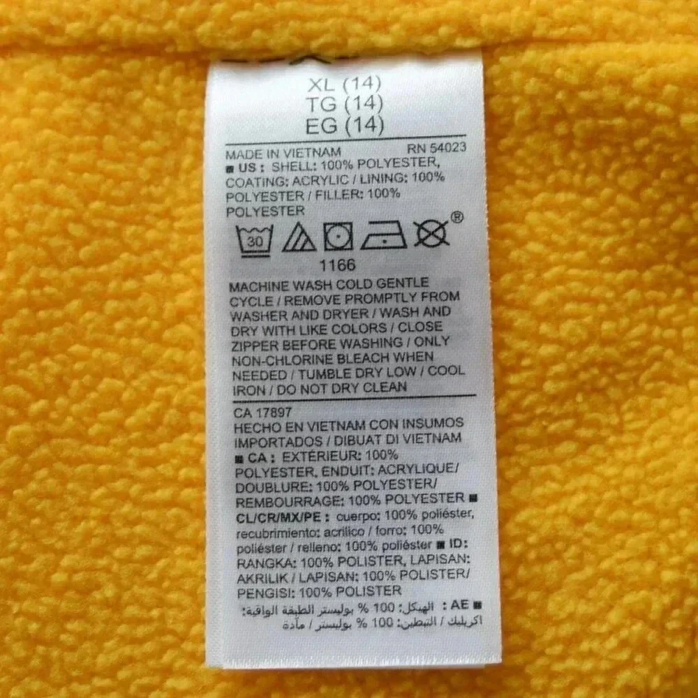 OLD NAVY Girls Puffer Vest with Polka Dots In Yellow & White Size XL 14